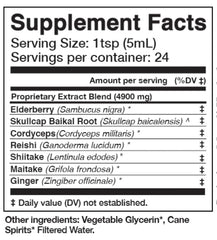 Anima Mundi Black Elderberry Syrup label-closeup shows natural ingredients