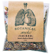 Anima Mundi Sacred Smoke heart chakra bottle enhances ritual ambience with calming botanicals.