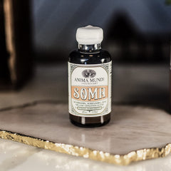Anima Mundi Soma bottle with dropper ready for easy dose timing.