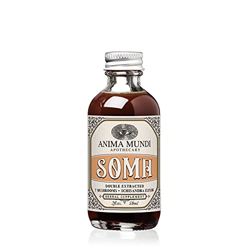 Anima Mundi Soma seven-mushroom elixir bottle with dropper for daily vitality.