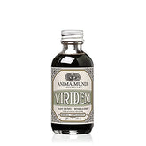 Anima Mundi Viridem Greens Detox Elixir bottle closeup highlighting the green formula for daily cleansing