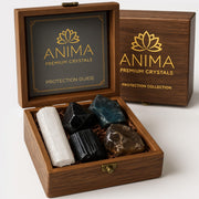 Anima Premium Protection Crystals Obsidian raw stone for energy shielding and grounding.