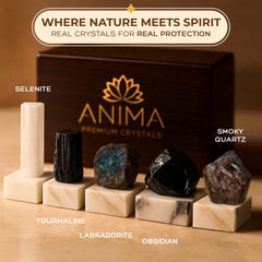 Anima Premium Protection Crystals Tourmaline raw stone for grounding and clarity.