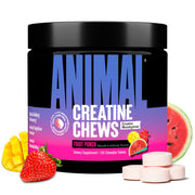 Animal Creatine Chews Fruit Punch tub ready for gym bags and home use.