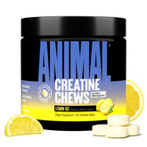 Animal Creatine Chews Lemon Ice bottle shown for convenient pre- or post-workout support.