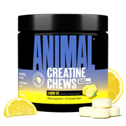Animal Creatine Chews Lemon Ice bottle shown for convenient pre- or post-workout support.