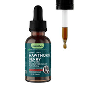 Animal Essentials Hawthorn Berry bottle displaying organic heart health tincture for pets.
