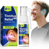 Anitiate tinnitus relief spray bottle, compact for on-the-go ear comfort.