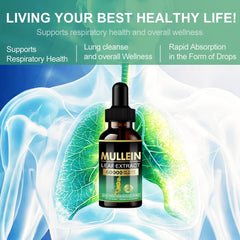 ANKUY Mullein Drops pour bottle showing convenient daily use for respiratory wellness