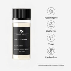 ANTAL HAYAT hotel-inspired diffuser oil bottle creates refined home ambiance.