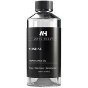 ANTAL HAYAT Minhal rose bottle close-up for luxurious floral ambiance.