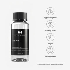My Way diffuser oil drops providing lasting fragrance in any room.