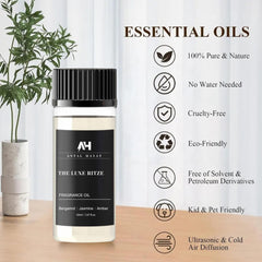 ANTAL HAYAT sandalwood leather cedar diffuser oil bottle with inviting notes.