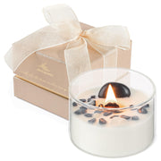 AntExpanse coconut candle with crackling wick for a cozy ambience.