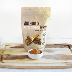 Anthony's cinnamon powder mound ready for baking on a counter.