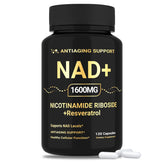 ANTIAGING SUPPORT NAD supplement bottle for daily energy and vitality.