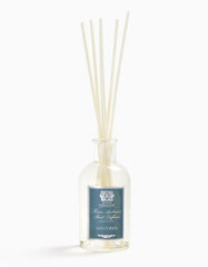 Antica Farmacista Santorini diffuser with elegant bottle delivering long-lasting home fragrance