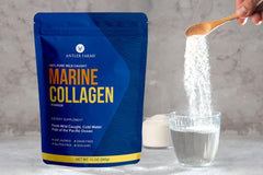 Antler Farms Marine Collagen powder close-up, fine and odorless for easy mixing