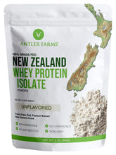 Antler Farms whey isolate 2lb unflavored powder for clean protein boosts.