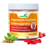 ANUMITRA bottle with raspberry gummies for calm and sleep support.