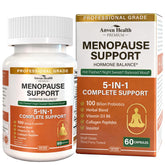 Anven Health menopause supplements bottle with a 5-in-1 formula for balanced wellbeing
