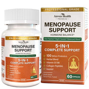 Anven Health menopause supplements bottle with a 5-in-1 formula for balanced wellbeing