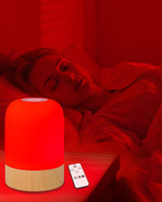 Aoife 670nm red light sleep lamp emitting a soothing bedtime glow