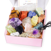 AOOVOO 17pcs crystals and healing stones set for meditation and chakra balancing