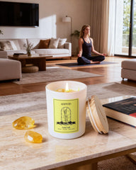 AOOVOO crystal-inside candle promotes calming rituals and mindful moments.