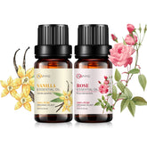 AOPING Rose essential oil bottle closeup for premium diffuser use.