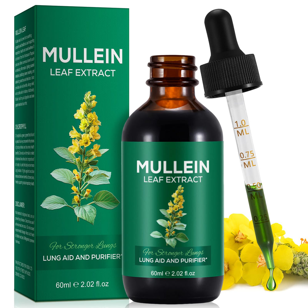 APCKFLEE Mullein Drops bottle 2oz for natural mucus support