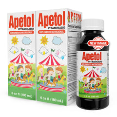 Apetol bottle front view highlighting appetite-boosting liquid for daily use.