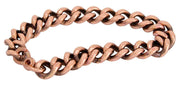 Apex Copper Bracelet close-up highlights burnished wide links for daily wear.