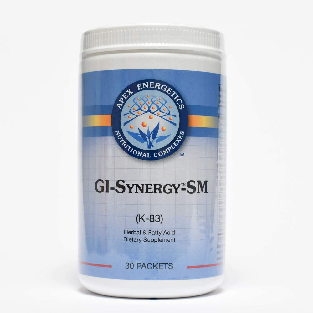 Apex Energetics GI-Synergy K-83 bottle for easy daily intestinal support