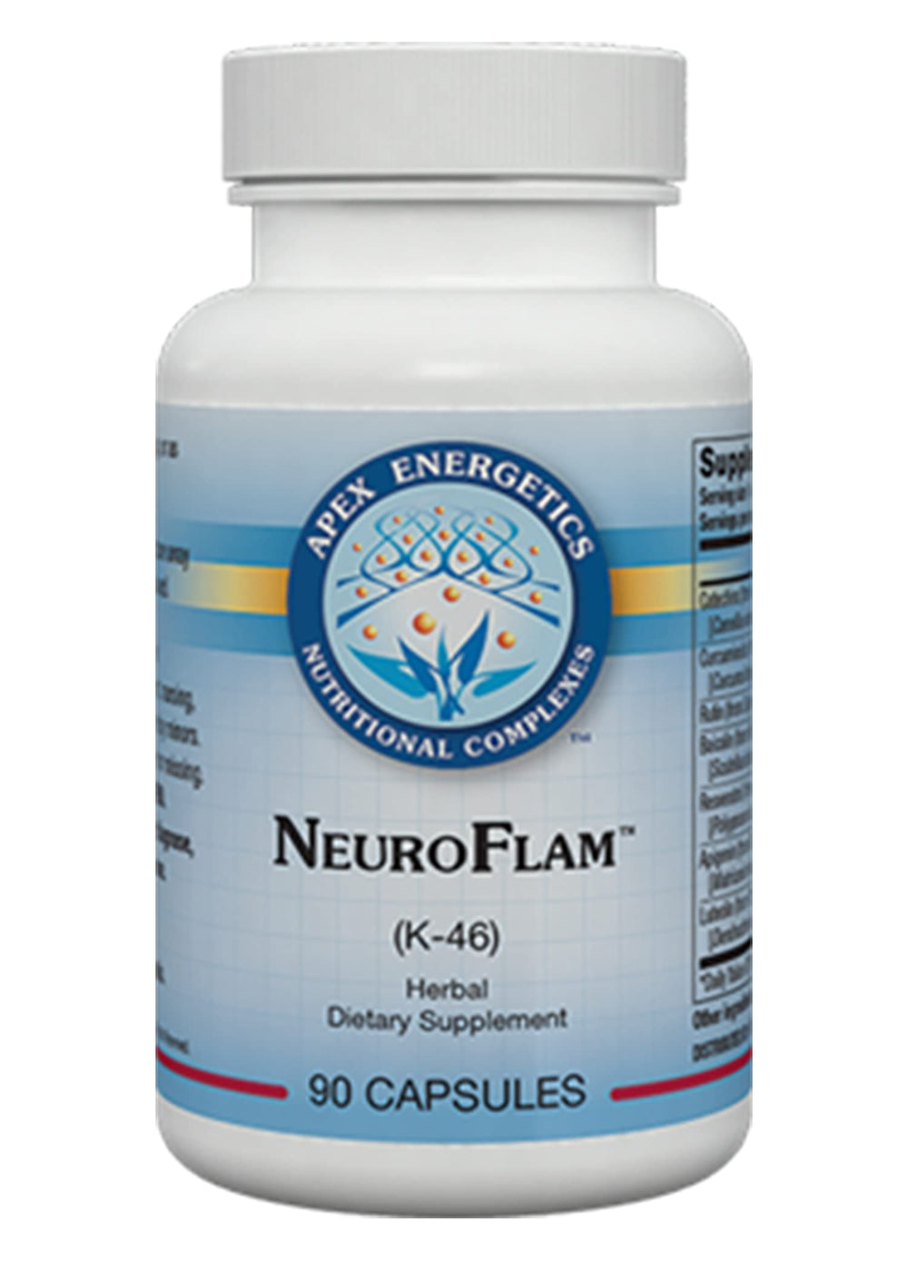 Apex Energetics NeuroFlam K-46 bottle for daily supplementation