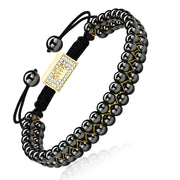 Apocalyptic-K hematite magnetic bracelet with bold beads for everyday style.