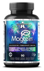 Apollo's Hegemony Magtein bottle front shows 144 mg per daily dose.