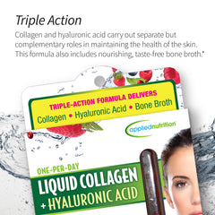Applied Nutrition bottle pour highlights convenient one-per-day skin support drink.