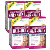 Applied Nutrition Longer Stronger Hair & Nails soft-gels bottle; potential hair support.