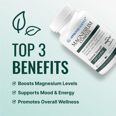 Approved Science Magnesium Complex capsules close-up showing four magnesium forms.