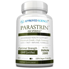 Approved Science Parastrin bottle front view for daily vegan wellness routines