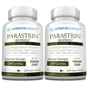 Approved Science Parastrin bottle with label and capsules for gut health support