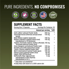 Approved Science Parastrin garlic ingredient visual emphasizing herbal strength
