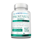 Approved Science Prostarex bottle front view, a 3-month supply for daily urinary support.