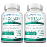Approved Science Prostarex bottle pour shows convenient daily dosing for men.