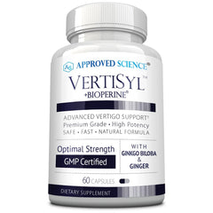 Approved Science VertiSyl bottle front for an easy daily routine and balance support.
