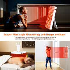 Aptoyu red-light panel front view showing compact bedside-friendly design.