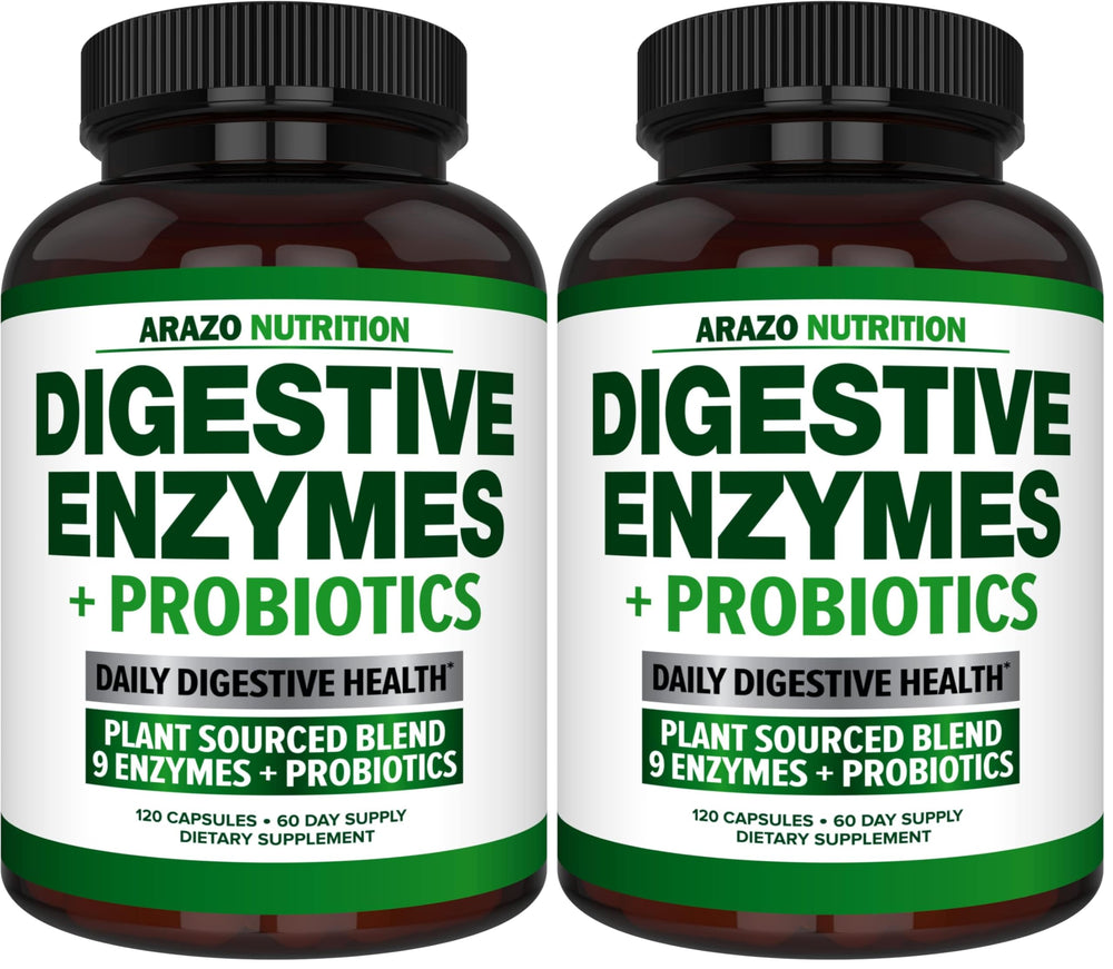 Arazo Nutrition Digestive Enzymes bottle for convenient daily digestion support