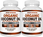 Arazo Nutrition Organic Coconut Oil bottle close-up showing purity and natural MCT content.