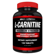 Arazo Nutrition Super Strength L-Carnitine bottle for metabolic support during workouts.